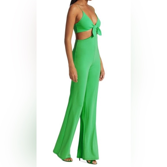 Alice & Olivia green cut out jumpsuit - Picture 3 of 7